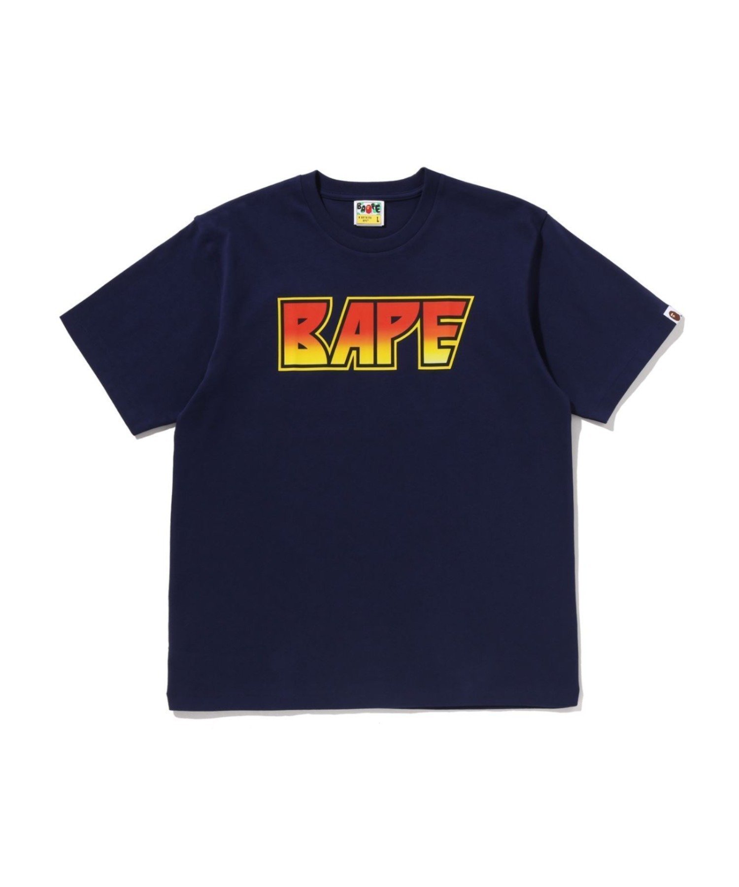 【ア ベイシング エイプ/A BATHING APE】のBAPE LOGO TEE インテリア・キッズ・メンズ・レディースファッション・服の通販 founy(ファニー) 　ファッション　Fashion　レディースファッション　Fashion for Women　インナー　Innerwear　ショート　Short, Short Length　スリーブ　Sleeve, Long Sleeve / Short Sleeve　フロント　Front, Front Design　プリント　Print, Printed Pattern　ラバー　Rubber, Rubber Sole　NAVY|ID: prp329100004962647 ipo3291000000037230016