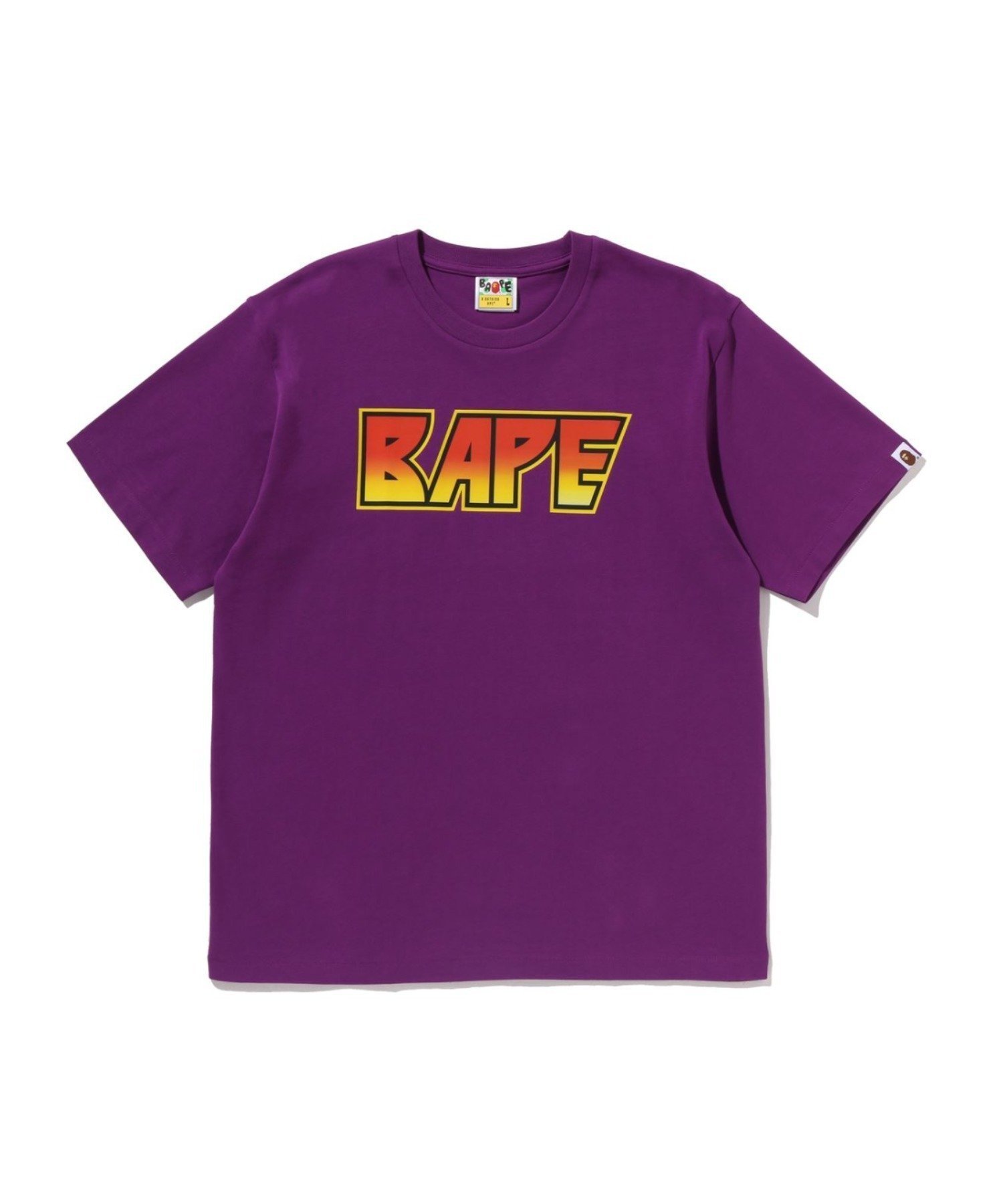 【ア ベイシング エイプ/A BATHING APE】のBAPE LOGO TEE インテリア・キッズ・メンズ・レディースファッション・服の通販 founy(ファニー) 　ファッション　Fashion　レディースファッション　Fashion for Women　インナー　Innerwear　ショート　Short, Short Length　スリーブ　Sleeve, Long Sleeve / Short Sleeve　フロント　Front, Front Design　プリント　Print, Printed Pattern　ラバー　Rubber, Rubber Sole　PURPLE|ID: prp329100004962647 ipo3291000000037230017