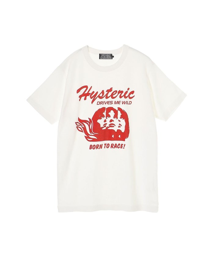【ヒステリックグラマー/HYSTERIC GLAMOUR / MEN】のBORN TO RACE Tシャツ インテリア・キッズ・メンズ・レディースファッション・服の通販 founy(ファニー) https://founy.com/ ファッション Fashion メンズファッション Fashion for Men なめらか Smooth, Silky Texture レース Lace, Lace Fabric |ID: prp329100004962654 ipo3291000000037230045