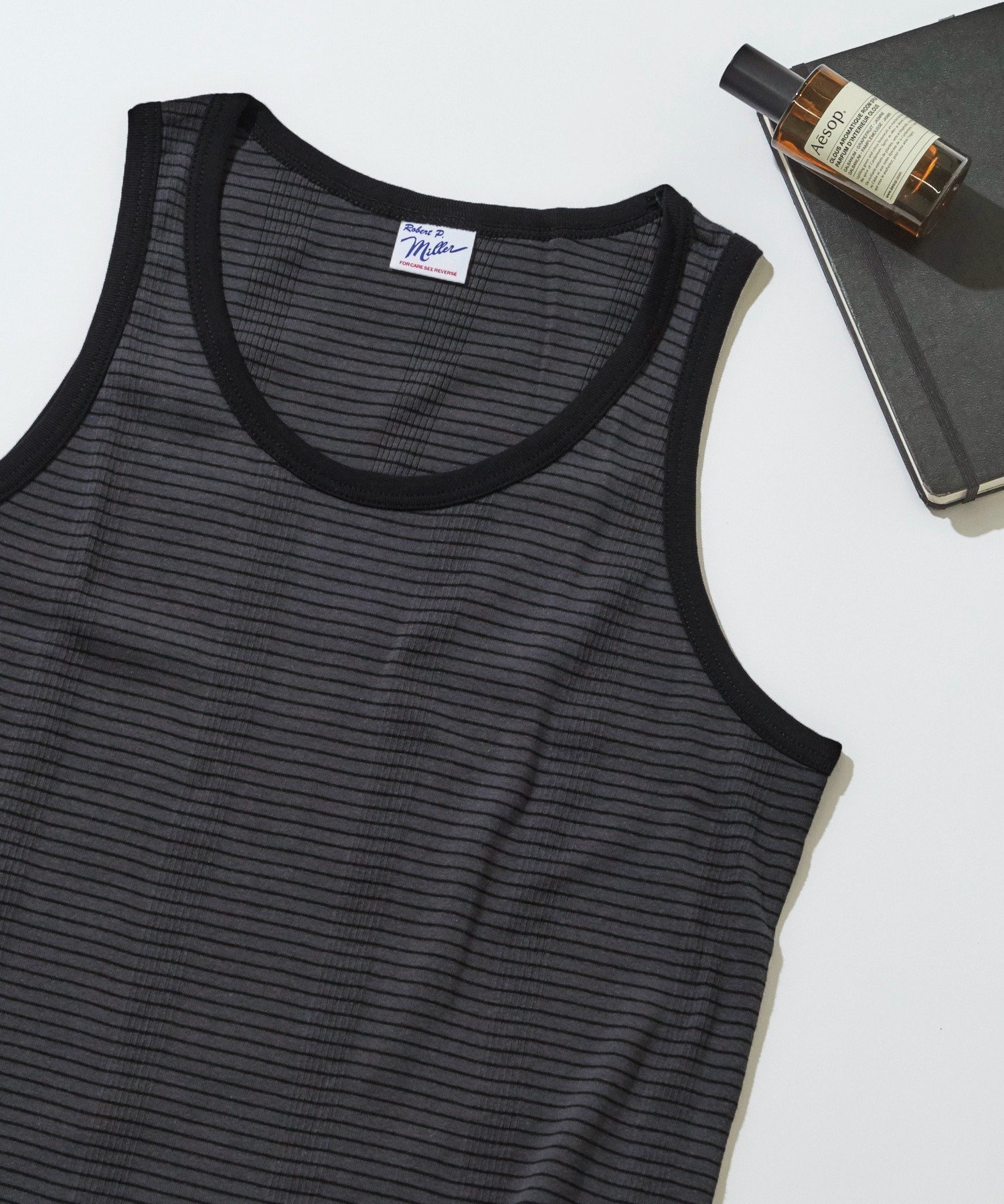 【セットアップセブン/SETUP7】のRobert P.Miller/パネルリブタンクトップ 140C インテリア・キッズ・メンズ・レディースファッション・服の通販 founy(ファニー) 　ファッション　Fashion　レディースファッション　Fashion for Women　厚底　Platform Shoes　カットソー　Cut and Sewn Top　シンプル　Simple, Minimal　スキニー　Skinny, Slim Fit　スニーカー　Sneakers, Trainers　スラックス　Slacks, Dress Pants　タンク　Tank Top, Sleeveless Top　デニム　Denim, Jeans Material　定番　Standard, Basic Item　フィット　Fit, Slim Fit　ワイド　Wide, Wide Fit　再入荷　Restock / Back in Stock　エレガント 上品　Elegant　BLK2|ID: prp329100004962671 ipo3291000000037230121