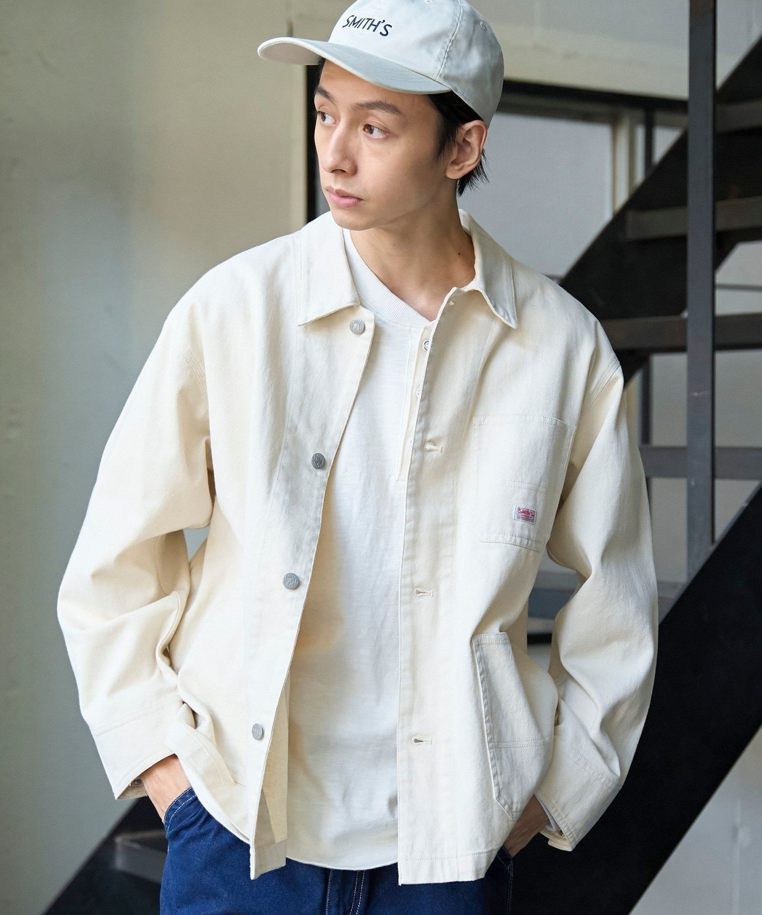 【コーエン メン/COEN / MEN】のSMITH S(スミス)別注ワークジャケット インテリア・キッズ・メンズ・レディースファッション・服の通販 founy(ファニー) 　ファッション　Fashion　メンズファッション　Fashion for Men　アメリカン　American Style　ヴィンテージ　Vintage Style　春　Spring　ジャケット　Jacket, Outerwear　デニム　Denim, Jeans Material　ニューヨーク　New York, NYC Style　人気　Popular, Best Seller　ベーシック　Basic, Essential　別注　Limited Edition, Custom Order　ワーク　Workwear, Utility Style　おすすめ　Recommended / Our Picks　OFF WHITE|ID: prp329100004962702 ipo3291000000037230299