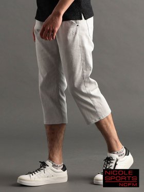 【ニコル/NICOLE / MEN】の【NICOLE SPORTS】TCシャンブレーツイルクロップドパンツ 人気、トレンドファッション・服の通販 founy(ファニー) ファッション Fashion メンズファッション Fashion for Men ボトムス Bottoms クロップド Cropped, Short Length シャンブレー Chambray, Denim-Like Fabric シンプル Simple, Minimal ストレッチ Stretch, Stretchy Fabric テーパード Tapered, Tapered Pants |ID:prp329100004962729