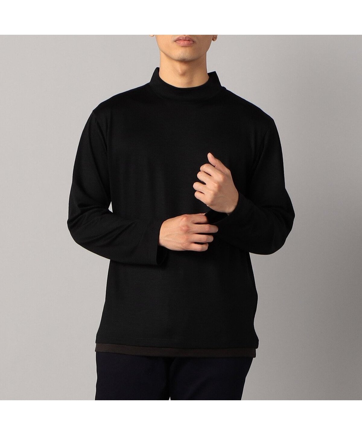 【コムサ メン/COMME CA / MEN】の【COMME CA MEN】ウール天竺 モックネック長袖Tシャツ インテリア・キッズ・メンズ・レディースファッション・服の通販 founy(ファニー) 　ファッション　Fashion　メンズファッション　Fashion for Men　コンパクト　Compact, Small Size　サークル　Circle, Round Design　シンプル　Simple, Minimal　ストレッチ　Stretch, Stretchy Fabric　ハイネック　High Neck, Mock Neck　ビジネス 仕事 通勤　Business / Work / Commuting　モックネック　Mock Neck, Short Turtleneck　長袖　Long Sleeve, Full Sleeve　ブラック|ID: prp329100004962736 ipo3291000000037230435