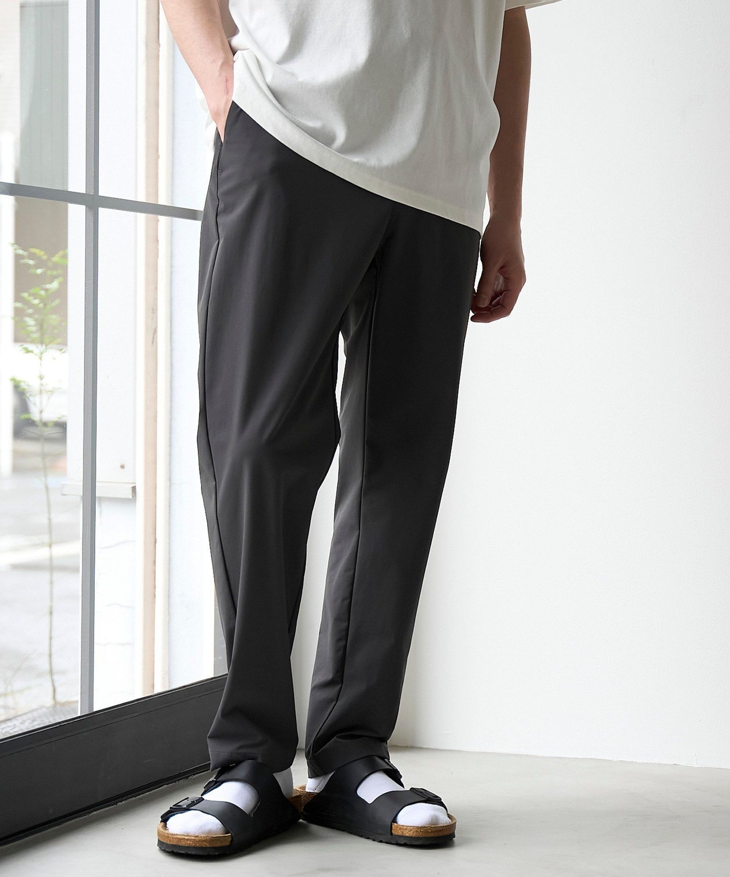 【コーエン メン/COEN / MEN】のストレッチテックナイロンレギュラーパンツ【ストレッチ,撥水,耐摩耗性,UVカット】 インテリア・キッズ・メンズ・レディースファッション・服の通販 founy(ファニー) 　ファッション　Fashion　メンズファッション　Fashion for Men　ボトムス　Bottoms　シンプル　Simple, Minimal　ストレッチ　Stretch, Stretchy Fabric　ポケット　Pocket, Pocket Detail　リラックス　Relax, Relaxed Fit　レギュラー　Regular, Standard Fit　エレガント 上品　Elegant　ビジネス 仕事 通勤　Business / Work / Commuting　DK.GRAY|ID: prp329100004962741 ipo3291000000037230466