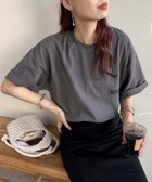 【ディスコート/Discoat】の【ユニセックス】《WEB限定》ピグメントワンポイント刺繍Tシャツ 大人の最旬トレンドファッション＆コーディネート founy(ファウニー) ファッション Fashion レディースファッション Fashion for Women トップス・カットソー Cut & Sew Tops シャツ・ブラウス・オフィスカジュアル Elegant Blouses & Button-Ups ロングTシャツ・Tシャツ Longline T-Shirts & Tees おすすめ Recommended / Our Picks ヴィンテージ Vintage Style thumbnail チャコールグレー|ID: prp329100004962742 ipo3291000000037230473
