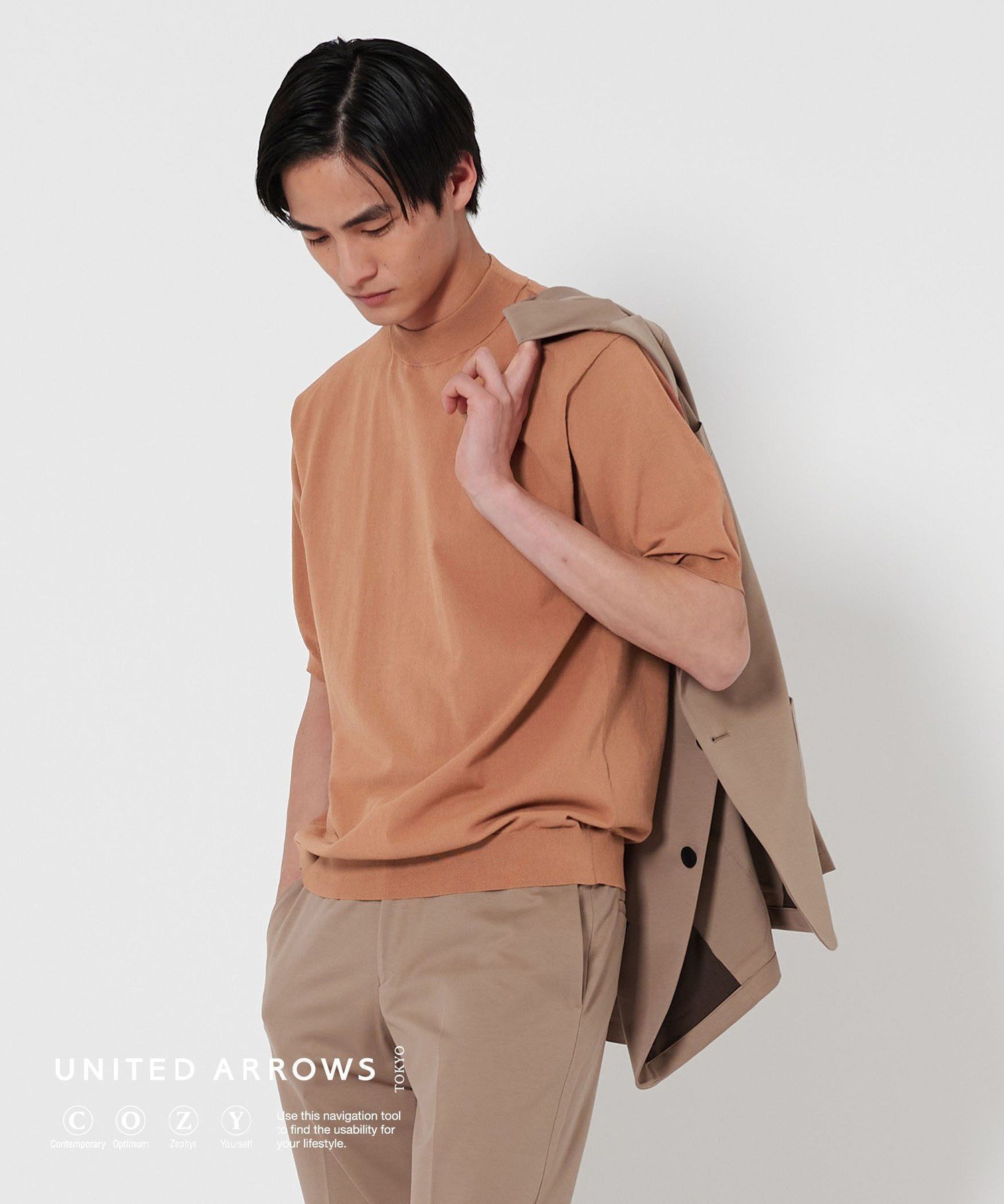 【ユナイテッドアローズ/UNITED ARROWS / MEN】のショートスリーブ モックネックニット UA COZY ーウォッシャブル・抗菌防臭ー インテリア・キッズ・メンズ・レディースファッション・服の通販 founy(ファニー) 　ファッション　Fashion　メンズファッション　Fashion for Men　インナー　Innerwear　クラシカル　Classical, Vintage-Inspired　抗菌　Antibacterial, Bacteria-Resistant　ショート　Short, Short Length　ジャケット　Jacket, Outerwear　スタンダード　Standard, Basic　ストレッチ　Stretch, Stretchy Fabric　スリーブ　Sleeve, Long Sleeve / Short Sleeve　セットアップ　Set-Up, Coordinated Outfit　半袖　Short Sleeve, Half Sleeve　リネン　Linen, Linen Fabric　リラックス　Relax, Relaxed Fit　アウトレット　Outlet / Clearance　エレガント 上品　Elegant　ビジネス 仕事 通勤　Business / Work / Commuting　SHERBET|ID: prp329100004962776 ipo3291000000037230623
