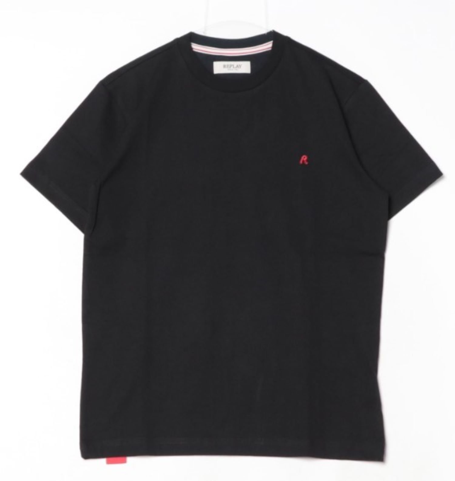 【リプレイ/REPLAY / MEN】のRロゴ ベーシックジャ-ジーコットンTシャツ インテリア・キッズ・メンズ・レディースファッション・服の通販 founy(ファニー) 　ファッション　Fashion　メンズファッション　Fashion for Men　フィット　Fit, Slim Fit　ベーシック　Basic, Essential　レギュラー　Regular, Standard Fit　ブラック|ID: prp329100004962783 ipo3291000000037230657