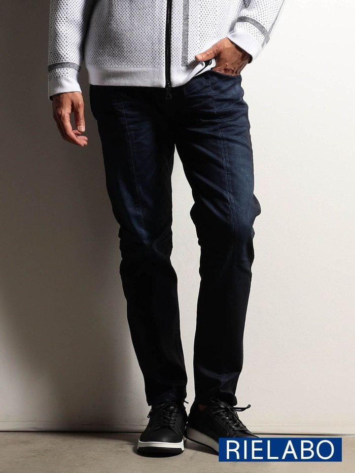 【ニコル/NICOLE / MEN】の【RIELABO】アラカルト ニットライクドビーストレッチデニム インテリア・キッズ・メンズ・レディースファッション・服の通販 founy(ファニー) https://founy.com/ ファッション Fashion メンズファッション Fashion for Men インディゴ Indigo Denim コーティング Coating, Coated Finish ストレッチ Stretch, Stretchy Fabric スマート Smart, Elegant デニム Denim, Jeans Material ポケット Pocket, Pocket Detail ユーズド Used, Vintage-Look リアル Real, Realistic ループ Loop, Loop Knit |ID: prp329100004962788 ipo3291000000037230678