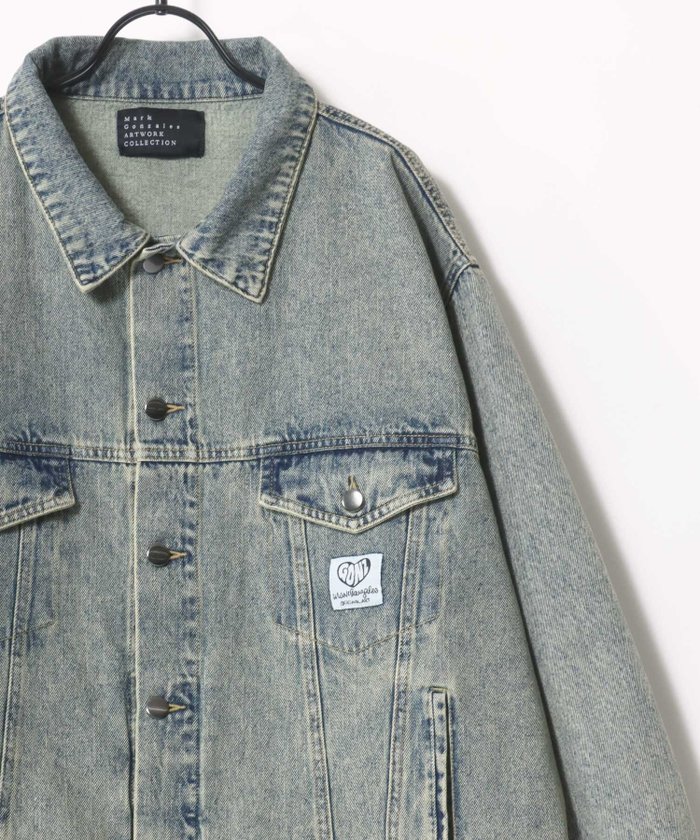 【ラザル/LAZAR / MEN】のマークゴンザレス 別注 オーバーサイズ デニムジャケット Gジャン ブルゾン レディース メンズ ユニセックス インテリア・キッズ・メンズ・レディースファッション・服の通販 founy(ファニー) https://founy.com/ ファッション Fashion メンズファッション Fashion for Men カーゴパンツ Cargo Pants, Utility Pants カーディガン Cardigan, Knitwear キャップ Cap, Baseball Cap キャラクター Character, Licensed Characters キルティング Quilted, Quilting ショート Short, Short Length ジャケット Jacket, Outerwear ストライプ Stripe, Striped Pattern スニーカー Sneakers, Trainers スポーツ Sports, Activewear スラックス Slacks, Dress Pants セットアップ Set-Up, Coordinated Outfit センター Center, Center Line セーター Sweater, Knitwear ダウン Down, Puffer デニム Denim, Jeans Material トレンド Trend, Trending Now 定番 Standard, Basic Item 人気 Popular, Best Seller パーカー Hoodie, Parka ビッグ Big, Oversized フレア Flare, Flared フロント Front, Front Design ブルゾン Blouson, Bomber Jacket ベスト Vest, Waistcoat ベーシック Basic, Essential 別注 Limited Edition, Custom Order ミリタリー Military, Army Style |ID: prp329100004962791 ipo3291000000037230694