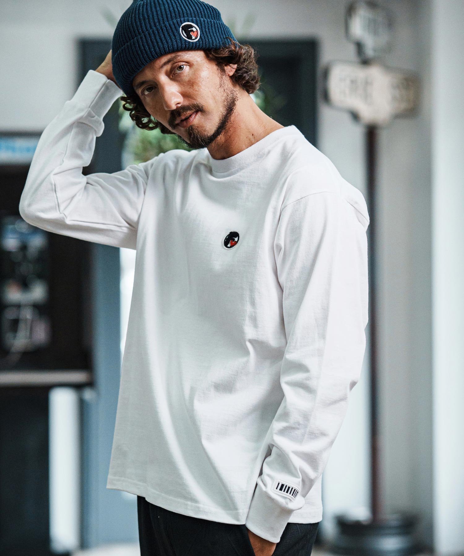 【カンビオ/CAMBIO / MEN】のmlt5394-Logo Patch American Cotton Long Sleeve Tee ロングスリーブカットソー 人気、トレンドファッション・服の通販 founy(ファニー) 　ファッション　Fashion　メンズファッション　Fashion for Men　トップス・カットソー　Cut & Sew Tops　 other-1|ID: prp329100004962797 ipo3291000000037230719