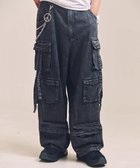 【ジャックローズ/JACKROSE / MEN】のGA DENIM PARACHUTE CARGO PANTS(MENS) 人気、トレンドファッション・服の通販 founy(ファニー) ファッション Fashion メンズファッション Fashion for Men ボトムス Bottoms シャーリング Shirring, Ruched シンプル Simple, Minimal スタイリッシュ Stylish, Fashionable チェック Check, Plaid, Tartan フィット Fit, Slim Fit ポケット Pocket, Pocket Detail 再入荷 Restock / Back in Stock thumbnail ブラックデニム|ID: prp329100004962812 ipo3291000000037230775