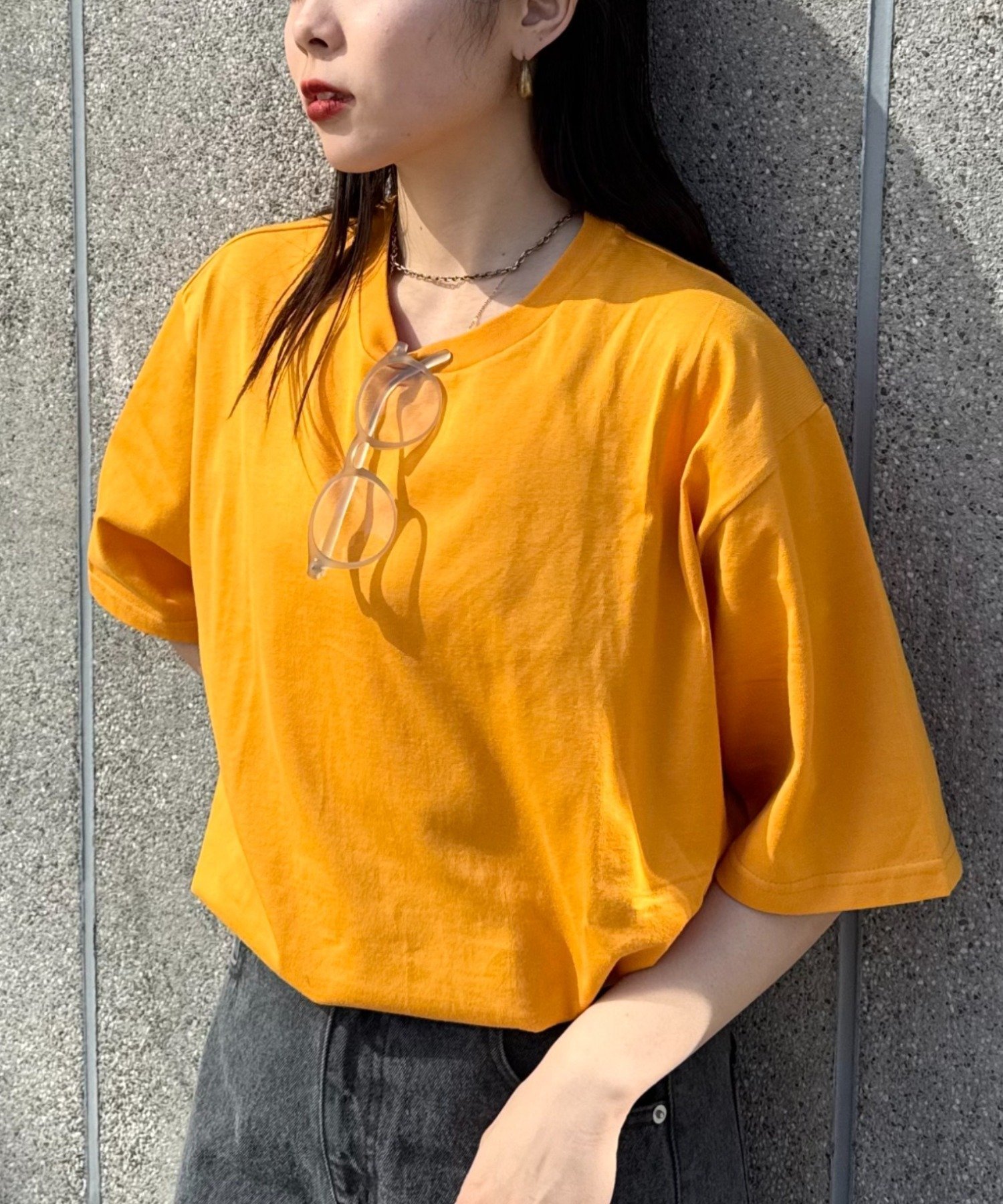 【チャオパニックティピー/CIAOPANIC TYPY】の【ユニセックス】汗染み防止抗菌防臭 半袖TEE インテリア・キッズ・メンズ・レディースファッション・服の通販 founy(ファニー) 　ファッション　Fashion　レディースファッション　Fashion for Women　トップス・カットソー　Cut & Sew Tops　インナー　Innerwear　抗菌　Antibacterial, Bacteria-Resistant　シンプル　Simple, Minimal　ジャケット　Jacket, Outerwear　スラックス　Slacks, Dress Pants　デニム　Denim, Jeans Material　トレンド　Trend, Trending Now　半袖　Short Sleeve, Half Sleeve　プチプライス・低価格　Affordable / Budget Price　おすすめ　Recommended / Our Picks　マスタード|ID: prp329100004962815 ipo3291000000037230789