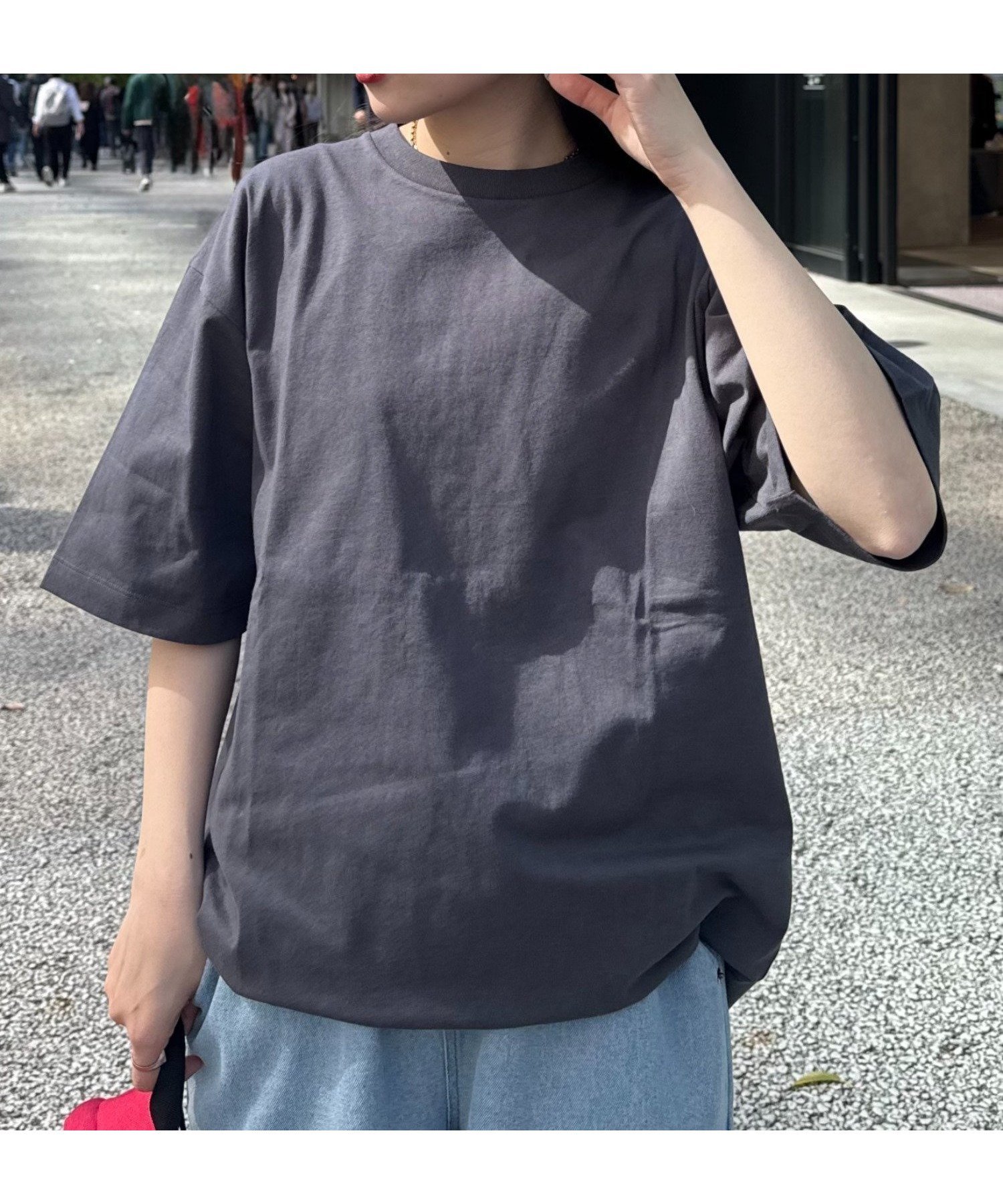 【チャオパニックティピー/CIAOPANIC TYPY】の【ユニセックス】汗染み防止抗菌防臭 半袖TEE インテリア・キッズ・メンズ・レディースファッション・服の通販 founy(ファニー) 　ファッション　Fashion　レディースファッション　Fashion for Women　トップス・カットソー　Cut & Sew Tops　インナー　Innerwear　抗菌　Antibacterial, Bacteria-Resistant　シンプル　Simple, Minimal　ジャケット　Jacket, Outerwear　スラックス　Slacks, Dress Pants　デニム　Denim, Jeans Material　トレンド　Trend, Trending Now　半袖　Short Sleeve, Half Sleeve　プチプライス・低価格　Affordable / Budget Price　おすすめ　Recommended / Our Picks　チャコールグレー|ID: prp329100004962815 ipo3291000000037230797