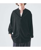 【フォーワンセブン バイ エディフィス/417 by EDIFICE / MEN】のクレープ クロップドスリーブ スキッパーシャツ 人気、トレンドファッション・服の通販 founy(ファニー) ファッション Fashion メンズファッション Fashion for Men おすすめ Recommended / Our Picks シンプル Simple, Minimal スキッパー Skipper, Open Collar スラックス Slacks, Dress Pants バランス Balance, Style Balance リラックス Relax, Relaxed Fit ワイド Wide, Wide Fit thumbnail ブラック|ID: prp329100004962834 ipo3291000000037230860