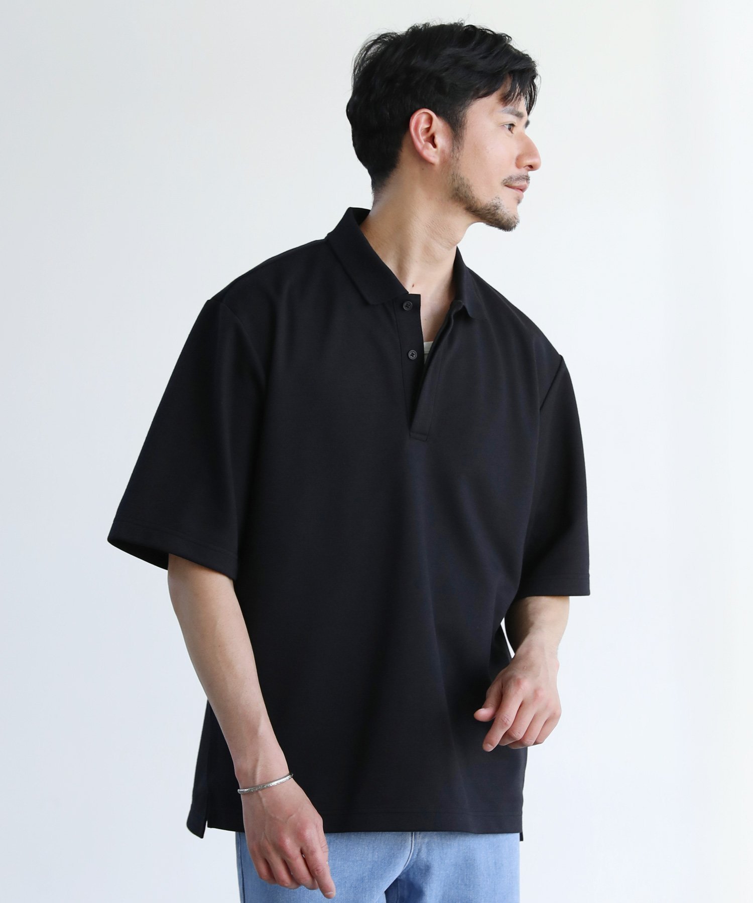 【ザ カジュアル/THE CASUAL / MEN】の抗菌防臭&接触冷感ダブルフェイス半袖鹿の子ポロシャツ 人気、トレンドファッション・服の通販 founy(ファニー) 　ファッション　Fashion　メンズファッション　Fashion for Men　インナー　Innerwear　抗菌　Antibacterial, Bacteria-Resistant　鹿の子　Piqué, Kanoko Fabric　スキッパー　Skipper, Open Collar　ダブル　Double, Double-Breasted　ビッグ　Big, Oversized　フェイス　Face, Facial Design　ポロシャツ　Polo Shirt, Collared Tee　半袖　Short Sleeve, Half Sleeve　リラックス　Relax, Relaxed Fit　ルーズ　Loose, Oversized　ワイド　Wide, Wide Fit　エレガント 上品　Elegant　 other-1|ID: prp329100004962835 ipo3291000000037230863