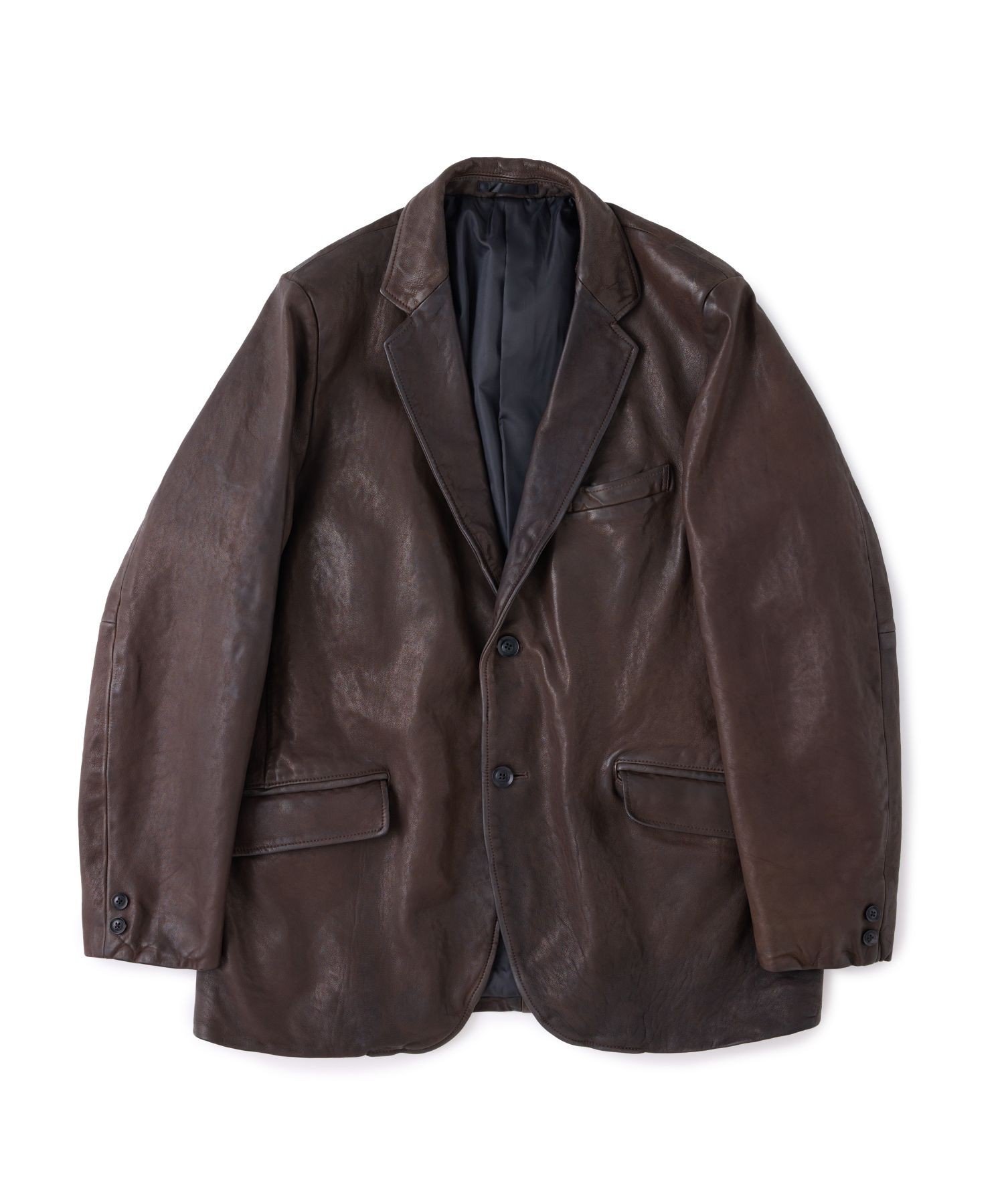 【アダム エ ロペ/ADAM ET ROPE'】のLETHER 2BUTTOM BOXY JACKET インテリア・キッズ・メンズ・レディースファッション・服の通販 founy(ファニー) 　ファッション　Fashion　レディースファッション　Fashion for Women　アウター　Coat / Outerwear Collection　レディースジャケット・軽アウター　Jackets　おすすめ　Recommended / Our Picks　ジャケット　Jacket, Outerwear　ヴィンテージ　Vintage Style　カーキ(36)|ID: prp329100004962892 ipo3291000000037231158