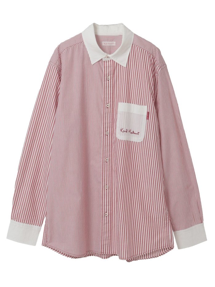 【ピンクハウス/PINK HOUSE / MEN】のロゴワンポイント刺繍入りシャツブラウス インテリア・キッズ・メンズ・レディースファッション・服の通販 founy(ファニー) https://founy.com/ ファッション Fashion メンズファッション Fashion for Men インナー Innerwear カフス Cuff Design シンプル Simple, Minimal ジャケット Jacket, Outerwear ストライプ Stripe, Striped Pattern タイプライター Typewriter Fabric, Crisp Cotton パッチワーク Patchwork, Mixed Fabric ベーシック Basic, Essential ポケット Pocket, Pocket Detail ロンドン London Style, British Inspired ワンポイント One Point, Statement Accent 無地 Plain, Solid Color |ID: prp329100004962904 ipo3291000000037231215