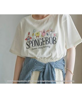 【コーエン/COEN】の【SpongeBob / スポンジ・ボブ 別注】グラフィックプリントUNI-Tシャツ 大人の最旬トレンドファッション＆コーディネート founy(ファウニー) ファッション Fashion レディースファッション Fashion for Women トップス・カットソー Cut & Sew Tops シャツ・ブラウス・オフィスカジュアル Elegant Blouses & Button-Ups ロングTシャツ・Tシャツ Longline T-Shirts & Tees グラフィック Graphic, Graphic Design コレクション Collection, Seasonal Line トレンド Trend, Trending Now 人気 Popular, Best Seller プリント Print, Printed Pattern 別注 Limited Edition, Custom Order おすすめ Recommended / Our Picks 夏 Summer |ID:prp329100004962912
