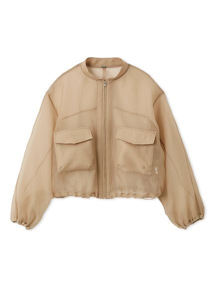 【ミラオーウェン/Mila Owen】の裾ドロストシアー短丈ブルゾン インテリア・キッズ・メンズ・レディースファッション・服の通販 founy(ファニー) 　雑誌掲載アイテム　Magazine Picks & Fashion Features　ファッション雑誌　Fashion Magazines　ストーリィ　STORY　ファッション　Fashion　レディースファッション　Fashion for Women　アウター　Coat / Outerwear Collection　ブルゾンジャケット・スポーティアウター　Blouson Jackets　ウォッシャブル　Machine Washable　春　Spring　5月号　May Issue　ギャザー　Gathered, Ruffled　シアー　Sheer, See-Through　スマート　Smart, Elegant　雑誌　Magazine, Fashion Magazine　フェミニン　Feminine, Girly　ブルゾン　Blouson, Bomber Jacket　夏　Summer　エレガント 上品　Elegant　BEG[037]|ID: prp329100004962918 ipo3291000000037231310