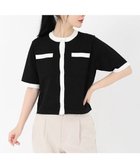 【ストロベリーフィールズ/STRAWBERRY FIELDS】のリボン釦5分丈カーディガン 大人の最旬トレンドファッション＆コーディネート founy(ファウニー) ファッション Fashion レディースファッション Fashion for Women トップス・カットソー Cut & Sew Tops カーディガン・羽織り Layered Style Cardigans カーディガン Cardigan, Knitwear リボン Ribbon, Bow thumbnail ブラック2|ID: prp329100004962922 ipo3291000000037231335