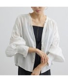 【サロン アダム エ ロペ/SALON adam et rope'】のリネンスキッパーギャザーブラウス / GENTLE LINEN ホワイト(10)|ID:prp329100004962923