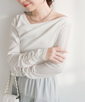 【ラブティックボンボン/La boutique BonBon】の【完売カラー再 開始!】ドレープネックプルオーバー 大人の最旬トレンドファッション＆コーディネート founy(ファウニー) ファッション Fashion レディースファッション Fashion for Women トップス・カットソー Cut & Sew Tops カジュアルプルオーバー・ニットトップス Pullovers & Knit Tops / Casual Pullovers シャーリング Shirring, Ruched ショルダー Shoulder, Shoulder Strap シンプル Simple, Minimal ストレッチ Stretch, Stretchy Fabric スラックス Slacks, Dress Pants スリーブ Sleeve, Long Sleeve / Short Sleeve デコルテ Décolleté, Neckline デニム Denim, Jeans Material バランス Balance, Style Balance フィット Fit, Slim Fit フェミニン Feminine, Girly マーメイド Mermaid, Fishtail Silhouette ロング Long, Long-Length おすすめ Recommended / Our Picks エレガント 上品 Elegant |ID:prp329100004962924