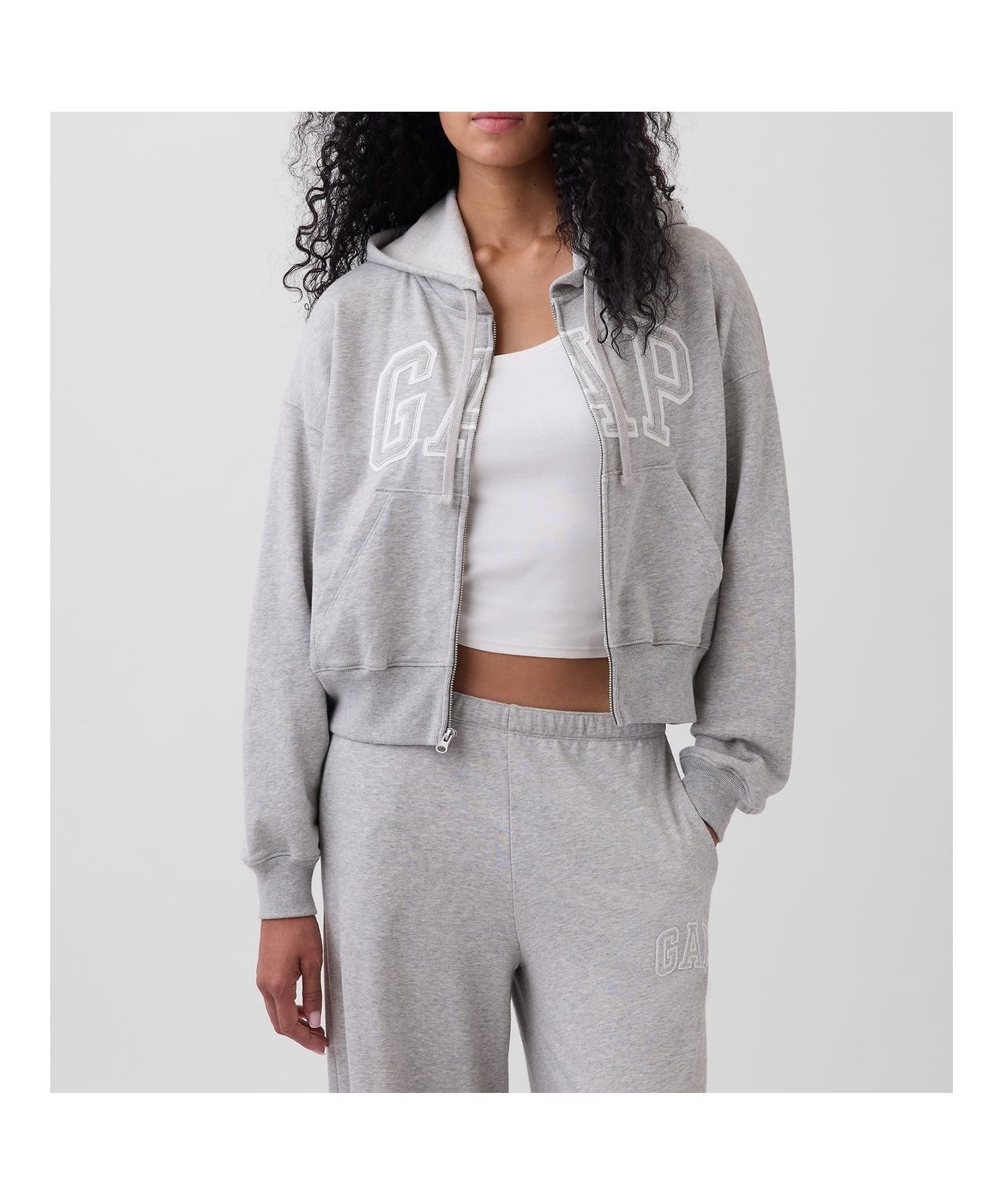 【ギャップ/GAP】のオーバーサイズ GAPロゴ フレンチテリー ジップアップパーカー インテリア・キッズ・メンズ・レディースファッション・服の通販 founy(ファニー) 　ファッション　Fashion　レディースファッション　Fashion for Women　トップス・カットソー　Cut & Sew Tops　レディースパーカー・カジュアルフーディー　Casual Hoodies & Sweatshirts　フレンチ　French, French Style　L_GRAY|ID: prp329100004962925 ipo3291000000037231352