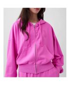 【ギャップ/GAP】のオーバーサイズ GAPロゴ フレンチテリー ジップアップパーカー 大人の最旬トレンドファッション＆コーディネート founy(ファウニー) ファッション Fashion レディースファッション Fashion for Women トップス・カットソー Cut & Sew Tops レディースパーカー・カジュアルフーディー Casual Hoodies & Sweatshirts フレンチ French, French Style thumbnail NEON_PINK_GLOW|ID: prp329100004962925 ipo3291000000037231356