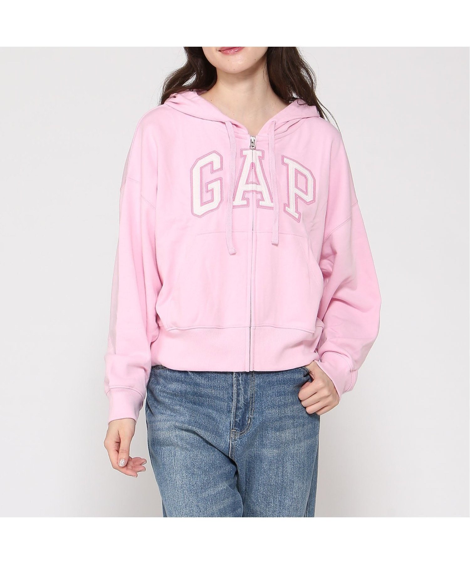 【ギャップ/GAP】のオーバーサイズ GAPロゴ フレンチテリー ジップアップパーカー インテリア・キッズ・メンズ・レディースファッション・服の通販 founy(ファニー) 　ファッション　Fashion　レディースファッション　Fashion for Women　トップス・カットソー　Cut & Sew Tops　レディースパーカー・カジュアルフーディー　Casual Hoodies & Sweatshirts　フレンチ　French, French Style　PRIMROSE_PINK|ID: prp329100004962925 ipo3291000000037231358