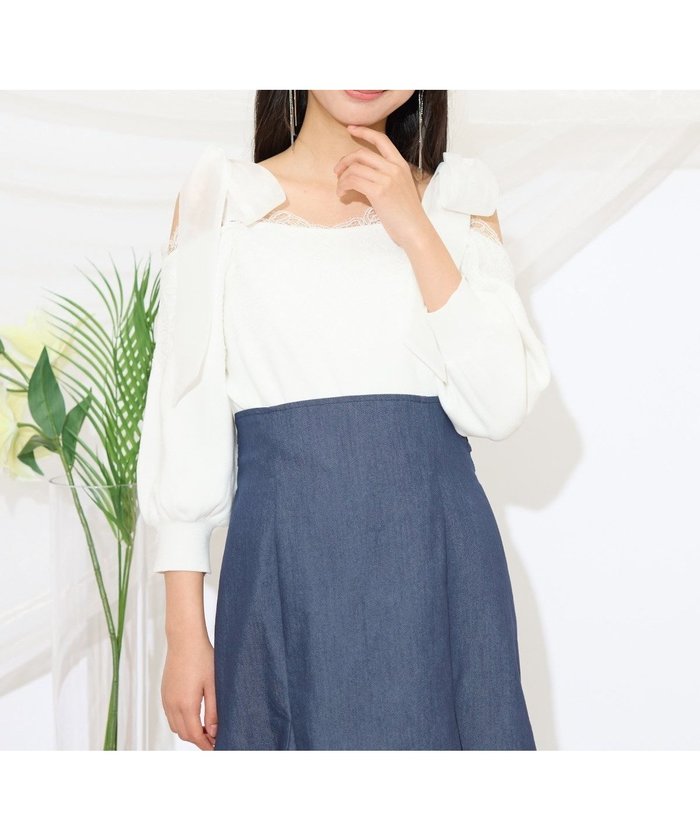 【ウィルセレクション/WILLSELECTION】のレーストリミング肩リボンニット インテリア・キッズ・メンズ・レディースファッション・服の通販 founy(ファニー) https://founy.com/ ファッション Fashion レディースファッション Fashion for Women トップス・カットソー Cut & Sew Tops ニット Knit Tops & Sweaters オレンジ Orange コンパクト Compact, Small Size シアー Sheer, See-Through ショルダー Shoulder, Shoulder Strap トリミング Trimming, Decorative Edge フィット Fit, Slim Fit フェミニン Feminine, Girly ボーダー Border, Stripe リボン Ribbon, Bow レース Lace, Lace Fabric おすすめ Recommended / Our Picks エレガント 上品 Elegant |ID: prp329100004962935 ipo3291000000037231408