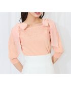 【ウィルセレクション/WILLSELECTION】のレーストリミング肩リボンニット オレンジ|ID: prp329100004962935 ipo3291000000037231410