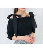 【ウィルセレクション/WILLSELECTION】のレーストリミング肩リボンニット ブラック|ID: prp329100004962935 ipo3291000000037231412
