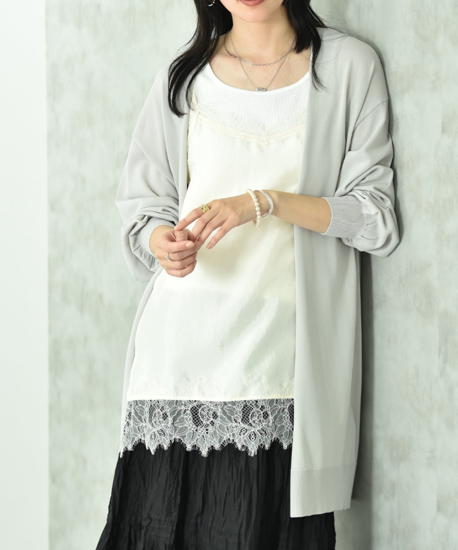 【インタープラネット/INTERPLANET】の【マシーンウォッシャブル・UV・接触冷感】ロングトッパーカーディガン インテリア・キッズ・メンズ・レディースファッション・服の通販 founy(ファニー) 　ファッション　Fashion　レディースファッション　Fashion for Women　トップス・カットソー　Cut & Sew Tops　カーディガン・羽織り　Layered Style Cardigans　レディースパーカー・カジュアルフーディー　Casual Hoodies & Sweatshirts　カーディガン　Cardigan, Knitwear　シンプル　Simple, Minimal　ベーシック　Basic, Essential　ロング　Long, Long-Length　エレガント 上品　Elegant　夏　Summer　グレー|ID: prp329100004962938 ipo3291000000037231432