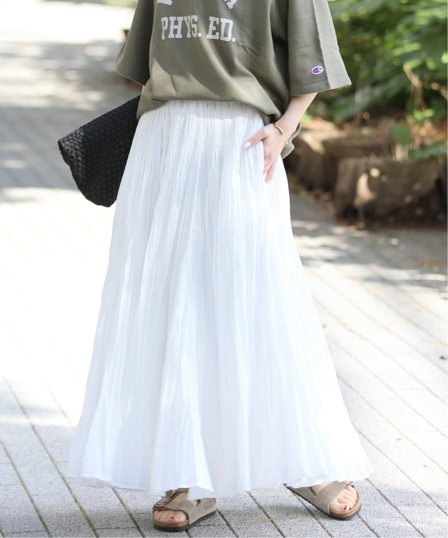 【ジャーナルスタンダード レリューム/JOURNAL STANDARD relume】のコットンボイルクリンクルマーメイドスカート インテリア・キッズ・メンズ・レディースファッション・服の通販 founy(ファニー) 　ファッション　Fashion　レディースファッション　Fashion for Women　スカート　Skirts　春　Spring　ドット　Polka Dot, Dot Pattern　マーメイド　Mermaid, Fishtail Silhouette　S/S・春夏　SS, Spring/Summer, Warm Season　夏　Summer　旅行　Travel　2026年　2026　2026春夏・S/S　Spring/Summer 2026 SS26　ホワイト|ID: prp329100004962942 ipo3291000000037231450