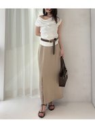 【フレイ アイディー/FRAY I.D】のレースレイヤードサテンスカート 大人の最旬トレンドファッション＆コーディネート founy(ファウニー) ファッション Fashion レディースファッション Fashion for Women スカート Skirts インナー Innerwear エレガント 上品 Elegant サテン Satin, Glossy Fabric シンプル Simple, Minimal スマート Smart, Elegant スリット Slit, Slit Detail レース Lace, Lace Fabric thumbnail BEG[037]|ID: prp329100004962943 ipo3291000000037231455