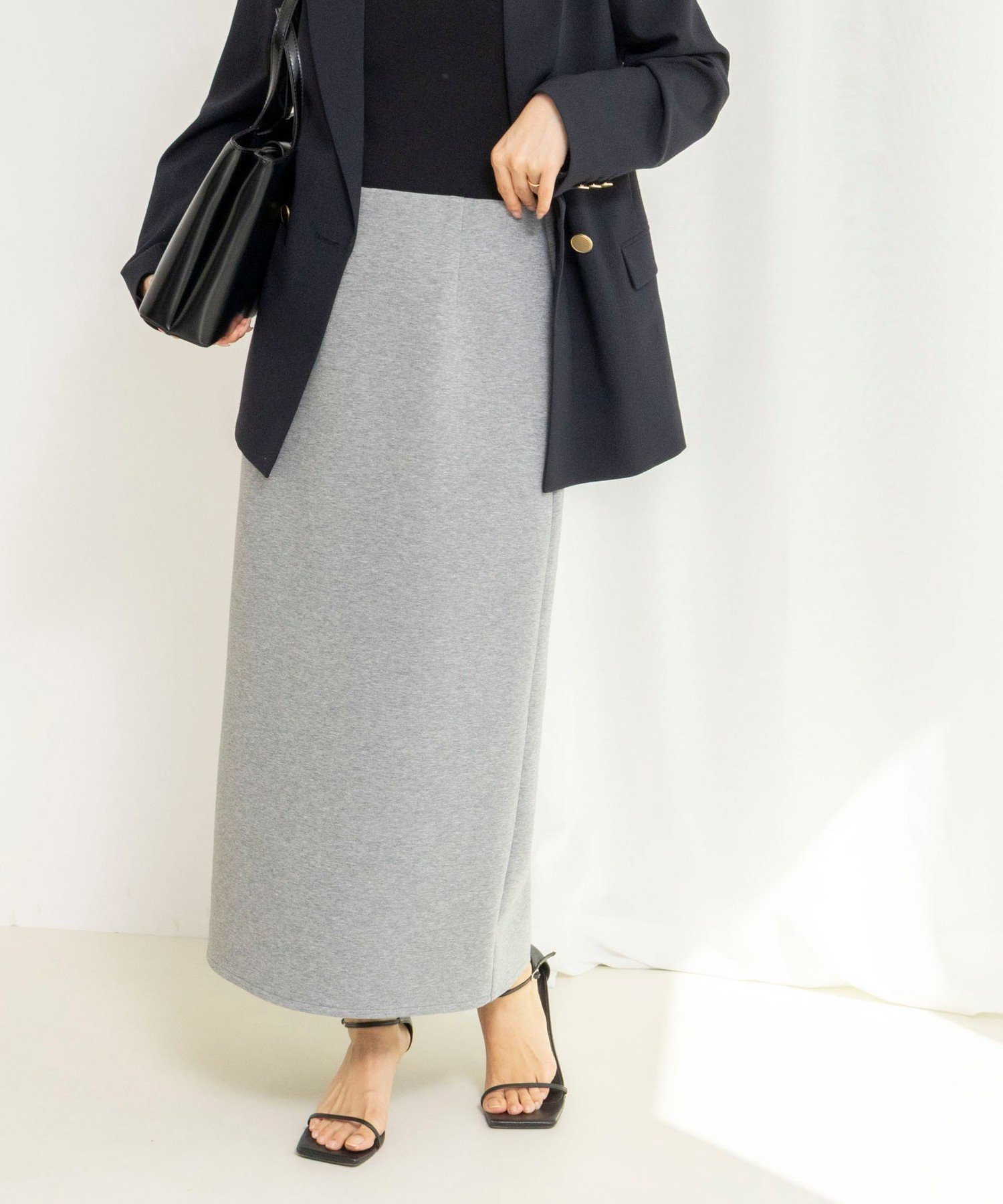 【ノーリーズ/NOLLEY'S】の【WEB限定】ウォッシャブルダンボールタイトスカート インテリア・キッズ・メンズ・レディースファッション・服の通販 founy(ファニー) 　ファッション　Fashion　レディースファッション　Fashion for Women　スカート　Skirts　ストレッチ　Stretch, Stretchy Fabric　バランス　Balance, Style Balance　ロング　Long, Long-Length　おすすめ　Recommended / Our Picks　ビジネス 仕事 通勤　Business / Work / Commuting　2026年　2026　2026春夏・S/S　Spring/Summer 2026 SS26　ミディアムグレー|ID: prp329100004962950 ipo3291000000037231486