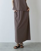 【メルローズ クレール/MELROSE claire】の【Allease/オールイーズ】イージーロングスカート ブラウン|ID: prp329100004962960 ipo3291000000037231521