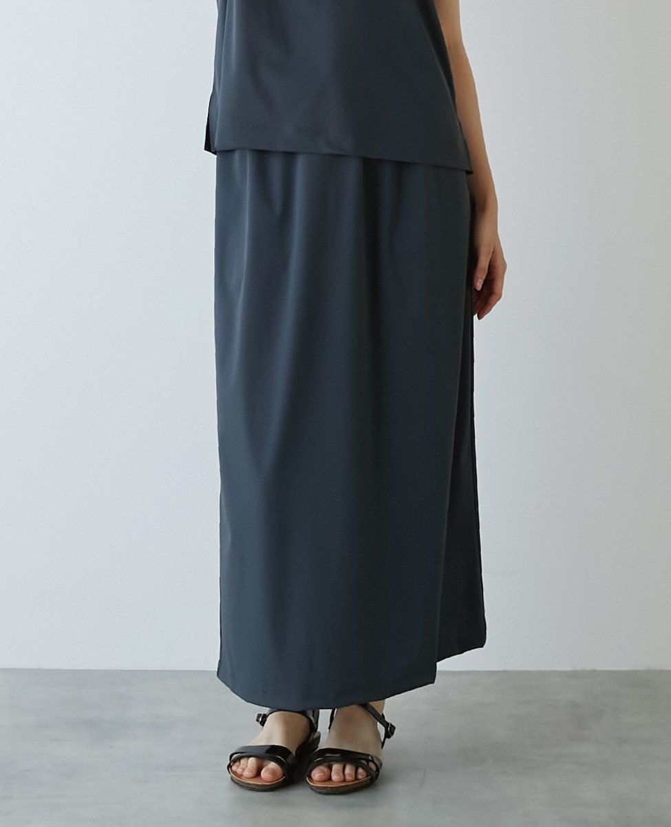 【メルローズ クレール/MELROSE claire】の【Allease/オールイーズ】イージーロングスカート インテリア・キッズ・メンズ・レディースファッション・服の通販 founy(ファニー) 　ファッション　Fashion　レディースファッション　Fashion for Women　スカート　Skirts　ロングスカート　Long Skirts / Maxi & Midi Skirts　ウォッシャブル　Machine Washable　シンプル　Simple, Minimal　ストレッチ　Stretch, Stretchy Fabric　セットアップ　Set-Up, Coordinated Outfit　ポケット　Pocket, Pocket Detail　旅行　Travel　ビジネス 仕事 通勤　Business / Work / Commuting　チャコールグレー|ID: prp329100004962960 ipo3291000000037231522