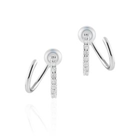 【ヨンドシー/4℃】のシルバー イヤリング 大人の最旬トレンドファッション＆コーディネート founy(ファウニー) ファッション Fashion レディースファッション Fashion for Women ジュエリー Jewelry ファッションリング Fashion Rings イヤリング・フープ・ドロップタイプ Hoop, Drop & Clip Earrings おすすめ Recommended / Our Picks イヤリング Earrings ギフト プレゼント Gift / Present コーティング Coating, Coated Finish シルバー Silver, Metallic Silver ジュエリー Jewelry, Accessories フープ Hoop, Hoop Earrings エレガント 上品 Elegant |ID:prp329100004962961