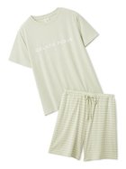 【ジェラート ピケ/gelato pique】のレーヨンロゴTシャツ ボーダーハーフパンツセット 大人の最旬トレンドファッション＆コーディネート founy(ファウニー) ファッション Fashion レディースファッション Fashion for Women パンツ Pants & Trousers ショートパンツ・ハーフパンツ High-Waisted & Relaxed Shorts 春 Spring カットソー Cut and Sewn Top ショート Short, Short Length シンプル Simple, Minimal スタイリッシュ Stylish, Fashionable スマート Smart, Elegant セットアップ Set-Up, Coordinated Outfit トレンド Trend, Trending Now 定番 Standard, Basic Item ハーフ Half, Half-Length プリント Print, Printed Pattern ボトム Bottoms, Lower Wear ボーダー Border, Stripe ポケット Pocket, Pocket Detail ワンポイント One Point, Statement Accent おすすめ Recommended / Our Picks ギフト プレゼント Gift / Present thumbnail LIME[022]|ID: prp329100004962963 ipo3291000000037231534