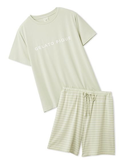 【ジェラート ピケ/gelato pique】のレーヨンロゴTシャツ ボーダーハーフパンツセット インテリア・キッズ・メンズ・レディースファッション・服の通販 founy(ファニー) 　ファッション　Fashion　レディースファッション　Fashion for Women　パンツ　Pants & Trousers　ショートパンツ・ハーフパンツ　High-Waisted & Relaxed Shorts　春　Spring　カットソー　Cut and Sewn Top　ショート　Short, Short Length　シンプル　Simple, Minimal　スタイリッシュ　Stylish, Fashionable　スマート　Smart, Elegant　セットアップ　Set-Up, Coordinated Outfit　トレンド　Trend, Trending Now　定番　Standard, Basic Item　ハーフ　Half, Half-Length　プリント　Print, Printed Pattern　ボトム　Bottoms, Lower Wear　ボーダー　Border, Stripe　ポケット　Pocket, Pocket Detail　ワンポイント　One Point, Statement Accent　おすすめ　Recommended / Our Picks　ギフト プレゼント　Gift / Present　LIME[022]|ID: prp329100004962963 ipo3291000000037231534