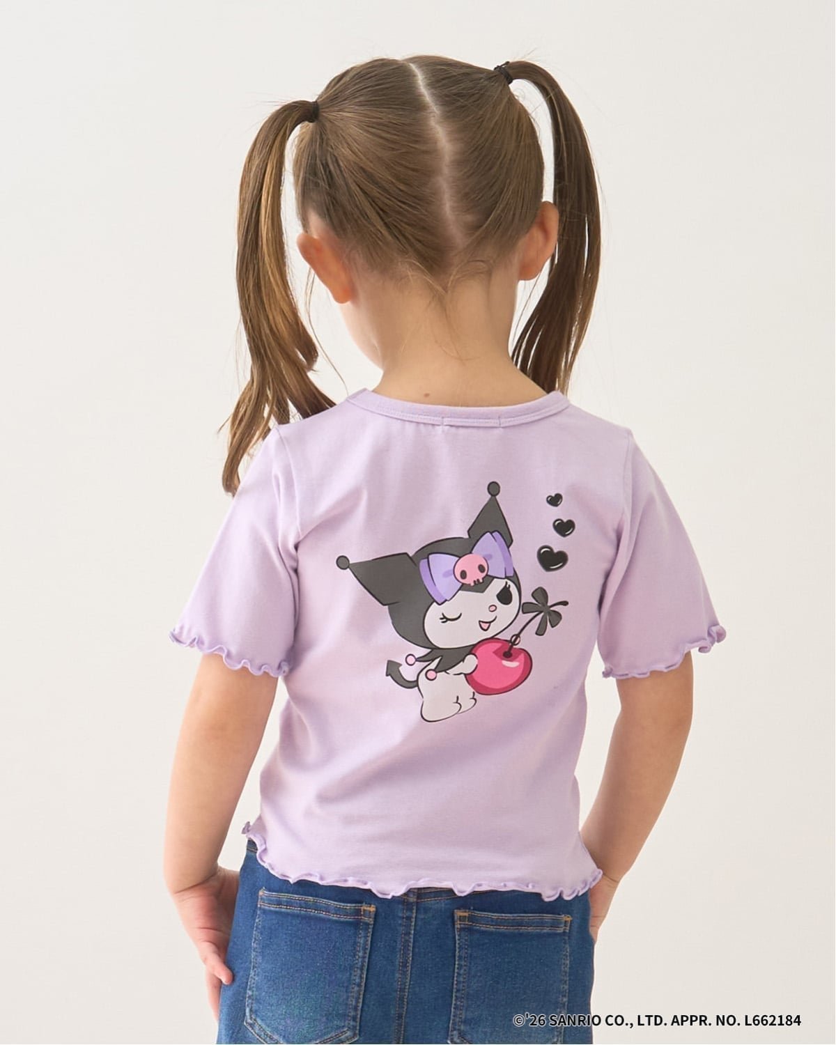 【ナルミヤ オンライン/NARUMIYA ONELINE / KIDS】の【サンリオキャラクターズ】【速乾・UV・型崩れしない】チェリークロミハートTシャツ インテリア・キッズ・メンズ・レディースファッション・服の通販 founy(ファニー) 　ファッション　Fashion　キッズファッション　Fashion for Kids　インナー　Innerwear　ガーリー　Girly, Feminine Style　コンパクト　Compact, Small Size　ジャンスカ　Jumper Skirt, Pinafore Dress　チェリー　Cherry, Cherry Pattern　デニム　Denim, Jeans Material　プリント　Print, Printed Pattern　ラベンダー|ID: prp329100004962983 ipo3291000000037231615