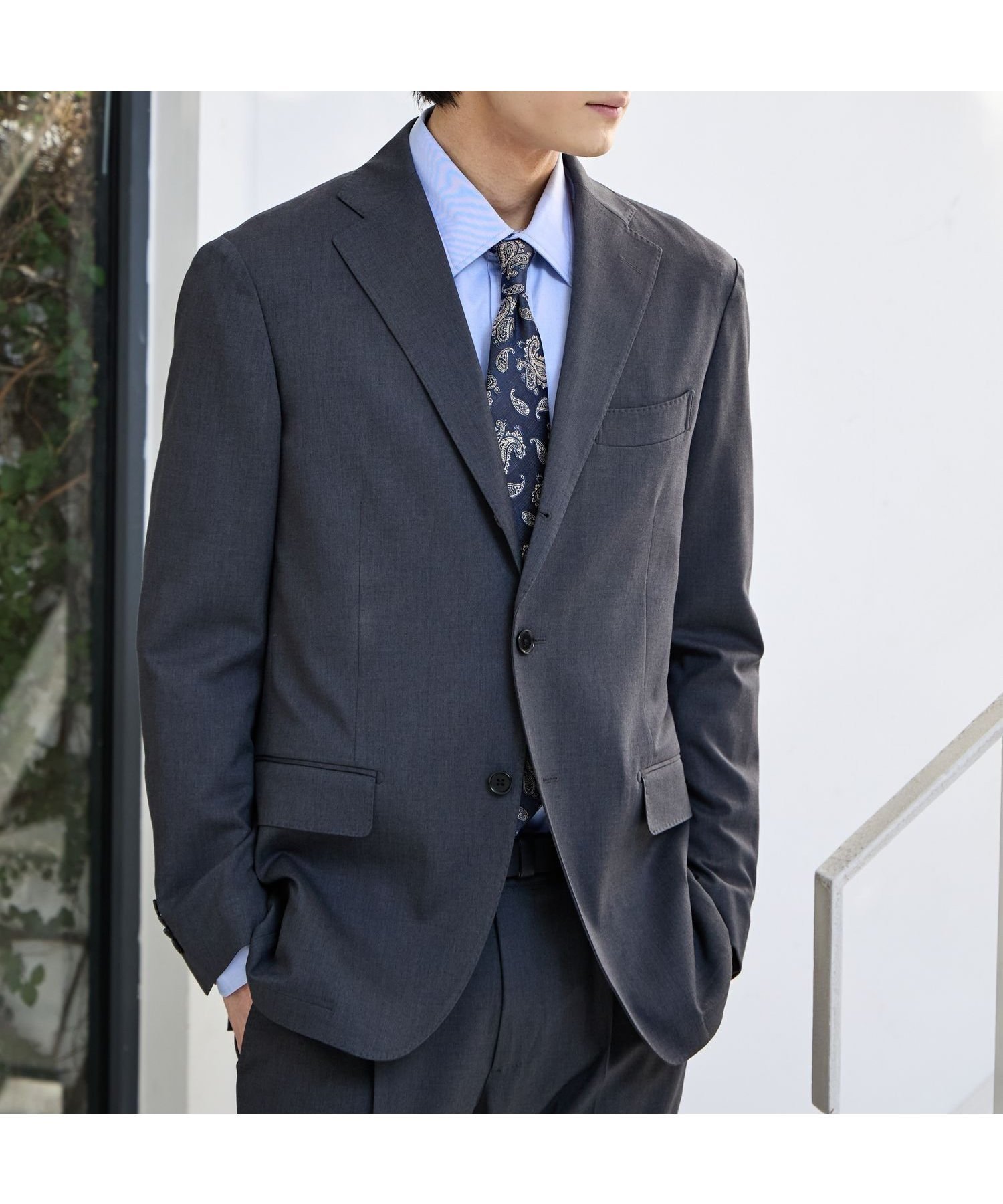 【グローバルワーク/GLOBAL WORK / MEN】のストレッチTWジャケット/Salon de GW/600867 インテリア・キッズ・メンズ・レディースファッション・服の通販 founy(ファニー) 　ファッション　Fashion　メンズファッション　Fashion for Men　ショルダー　Shoulder, Shoulder Strap　ジャケット　Jacket, Outerwear　ストレッチ　Stretch, Stretchy Fabric　スリム　Slim, Slim Fit　セットアップ　Set-Up, Coordinated Outfit　ドレス　Dress, One-Piece　定番　Standard, Basic Item　ハンド　Hand, Handmade　パターン　Pattern, Design Print　フラップ　Flap, Flap Pocket　フロント　Front, Front Design　ベーシック　Basic, Essential　ワーク　Workwear, Utility Style　おすすめ　Recommended / Our Picks　エレガント 上品　Elegant　ビジネス 仕事 通勤　Business / Work / Commuting　チャコール17|ID: prp329100004962990 ipo3291000000037231662