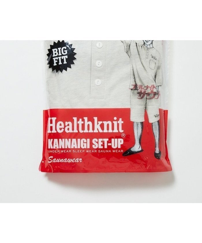 【フリークスストア/FREAK'S STORE】の別注 KANNAIGI by Healthknit/裏毛/館内着/ヘルスニット インテリア・キッズ・メンズ・レディースファッション・服の通販 founy(ファニー) 　ファッション　Fashion　レディースファッション　Fashion for Women　トップス・カットソー　Cut & Sew Tops　ニット　Knit Tops & Sweaters　ストライプ　Stripe, Striped Pattern　セットアップ　Set-Up, Coordinated Outfit　ドローコード　Drawcord, Drawstring Cord　定番　Standard, Basic Item　人気　Popular, Best Seller　ボーダー　Border, Stripe　ポケット　Pocket, Pocket Detail　別注　Limited Edition, Custom Order　S/S・春夏　SS, Spring/Summer, Warm Season　おすすめ　Recommended / Our Picks　お家時間・ステイホーム　Stay Home / At Home　夏　Summer　2026年　2026　2026春夏・S/S　Spring/Summer 2026 SS26　グレー|ID: prp329100004963007 ipo3291000000037231737