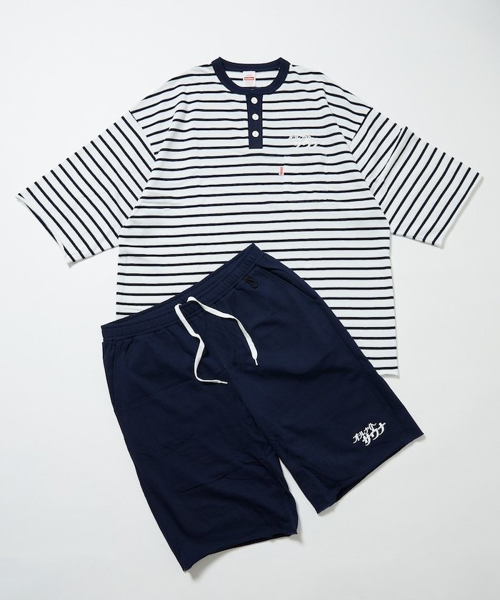 【フリークスストア/FREAK'S STORE】の別注 KANNAIGI by Healthknit/裏毛/館内着/ヘルスニット インテリア・キッズ・メンズ・レディースファッション・服の通販 founy(ファニー) 　ファッション　Fashion　レディースファッション　Fashion for Women　トップス・カットソー　Cut & Sew Tops　ニット　Knit Tops & Sweaters　ストライプ　Stripe, Striped Pattern　セットアップ　Set-Up, Coordinated Outfit　ドローコード　Drawcord, Drawstring Cord　定番　Standard, Basic Item　人気　Popular, Best Seller　ボーダー　Border, Stripe　ポケット　Pocket, Pocket Detail　別注　Limited Edition, Custom Order　S/S・春夏　SS, Spring/Summer, Warm Season　おすすめ　Recommended / Our Picks　お家時間・ステイホーム　Stay Home / At Home　夏　Summer　2026年　2026　2026春夏・S/S　Spring/Summer 2026 SS26　ボーダー/ストライプ|ID: prp329100004963007 ipo3291000000037231742