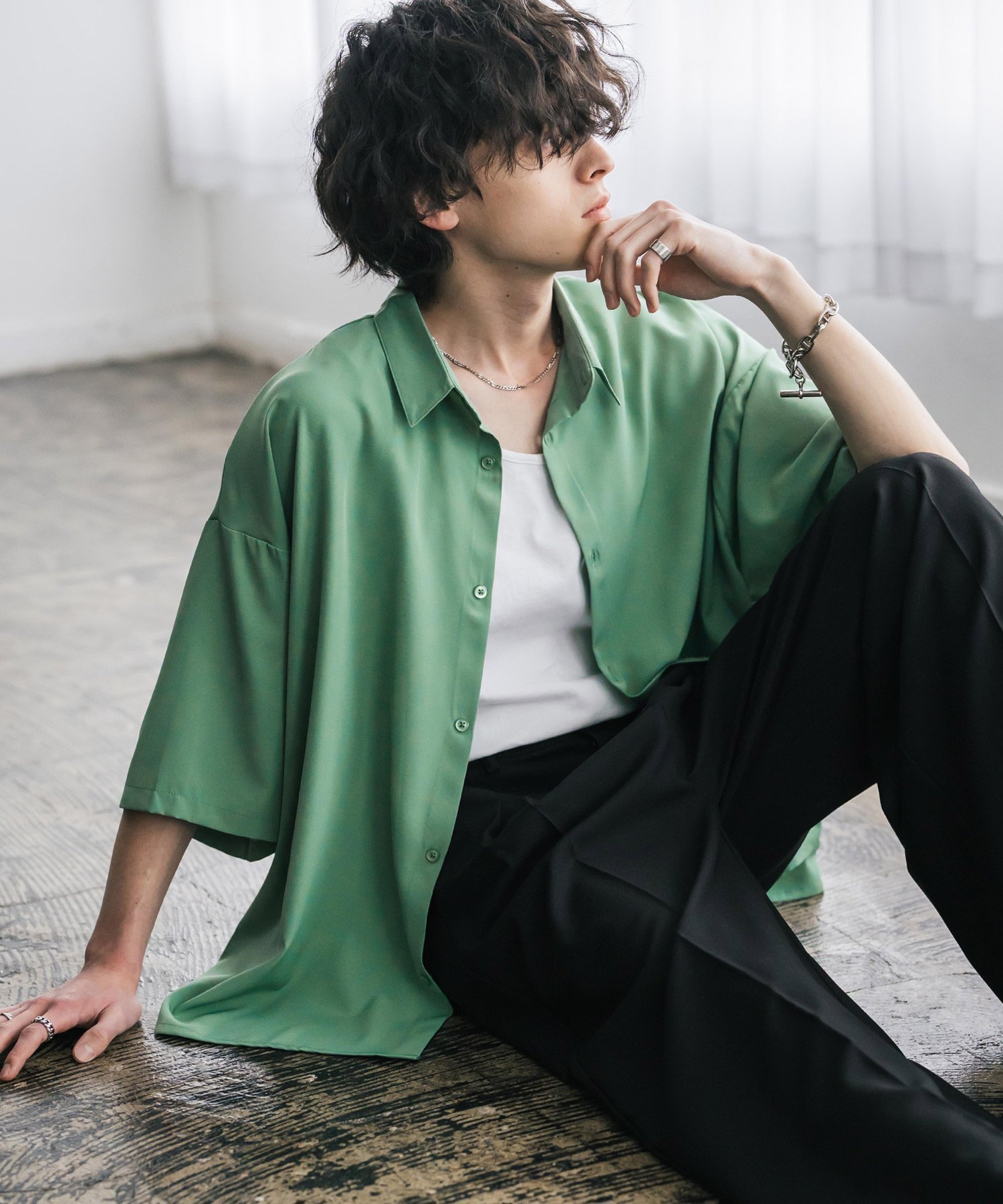 【ロッキーモンロー/Rocky Monroe】の新色追加 接触冷感 とろみビッグシルエット半袖シャツ インテリア・キッズ・メンズ・レディースファッション・服の通販 founy(ファニー) 　ファッション　Fashion　レディースファッション　Fashion for Women　トップス・カットソー　Cut & Sew Tops　シャツ・ブラウス・オフィスカジュアル　Elegant Blouses & Button-Ups　インナー　Innerwear　シルク　Silk, 100% Silk　シンプル　Simple, Minimal　ストレッチ　Stretch, Stretchy Fabric　スリット　Slit, Slit Detail　とろみ　Fluid, Flowy Fabric　ドレープ　Drape, Draping Fabric　定番　Standard, Basic Item　ノースリーブ　Sleeveless, No-Sleeve　バランス　Balance, Style Balance　ビッグ　Big, Oversized　ベーシック　Basic, Essential　半袖　Short Sleeve, Half Sleeve　リラックス　Relax, Relaxed Fit　レギュラー　Regular, Standard Fit　ワイド　Wide, Wide Fit　S/S・春夏　SS, Spring/Summer, Warm Season　再入荷　Restock / Back in Stock　おすすめ　Recommended / Our Picks　夏　Summer　2026年　2026　2026春夏・S/S　Spring/Summer 2026 SS26　ミント|ID: prp329100004963060 ipo3291000000037231970