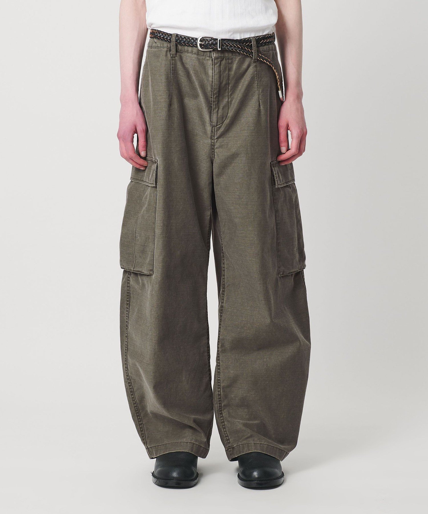 【ビューティ&ユース ユナイテッドアローズ/BEAUTY&YOUTH / UNITED ARROWS / MEN】のピグメント バックサテン カーブ カーゴ パンツ インテリア・キッズ・メンズ・レディースファッション・服の通販 founy(ファニー) 　ファッション　Fashion　メンズファッション　Fashion for Men　ボトムス　Bottoms　おすすめ　Recommended / Our Picks　サテン　Satin, Glossy Fabric　シンプル　Simple, Minimal　プリント　Print, Printed Pattern　人気　Popular, Best Seller　OLIVE|ID: prp329100004963097 ipo3291000000037232195