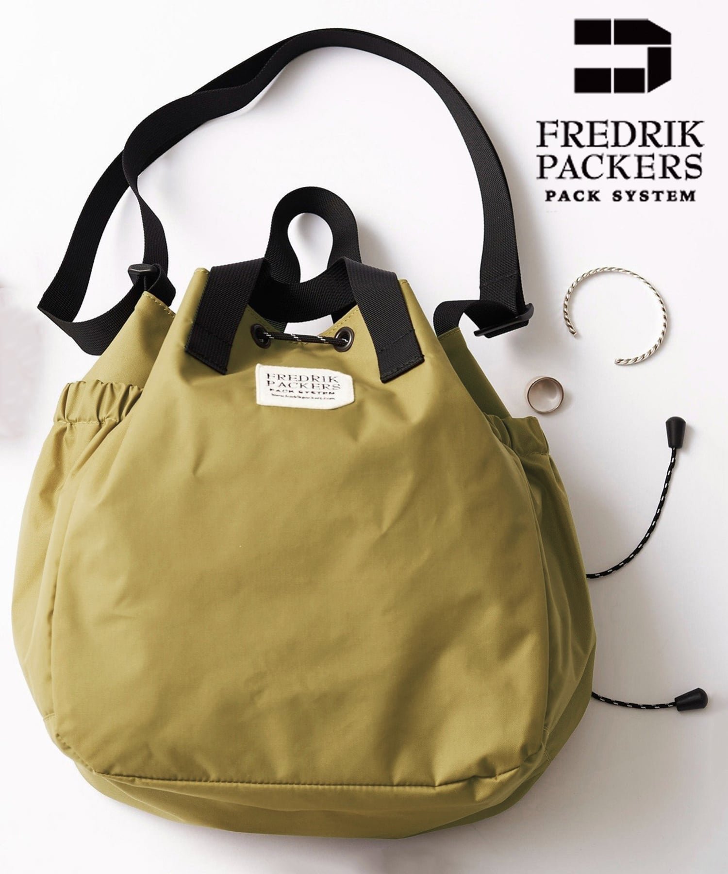 【セットアップセブン/SETUP7 / MEN】のFREDRIK PACKERS/BLOOM SHOULDER NYLON 巾着ナイロンショルダーバッグ トート 2way インテリア・キッズ・メンズ・レディースファッション・服の通販 founy(ファニー) 　ファッション　Fashion　メンズファッション　Fashion for Men　バッグ　Bags　アウトドア　Outdoor Clothing　巾着　Drawstring Bag, Kinchaku　軽量　Lightweight, Ultra Light　ショルダー　Shoulder, Shoulder Strap　シンプル　Simple, Minimal　フォルム　Silhouette, Form　ポケット　Pocket, Pocket Detail　別注　Limited Edition, Custom Order　レオパード　Leopard, Animal Print　再入荷　Restock / Back in Stock　BGE|ID: prp329100004963131 ipo3291000000037232345