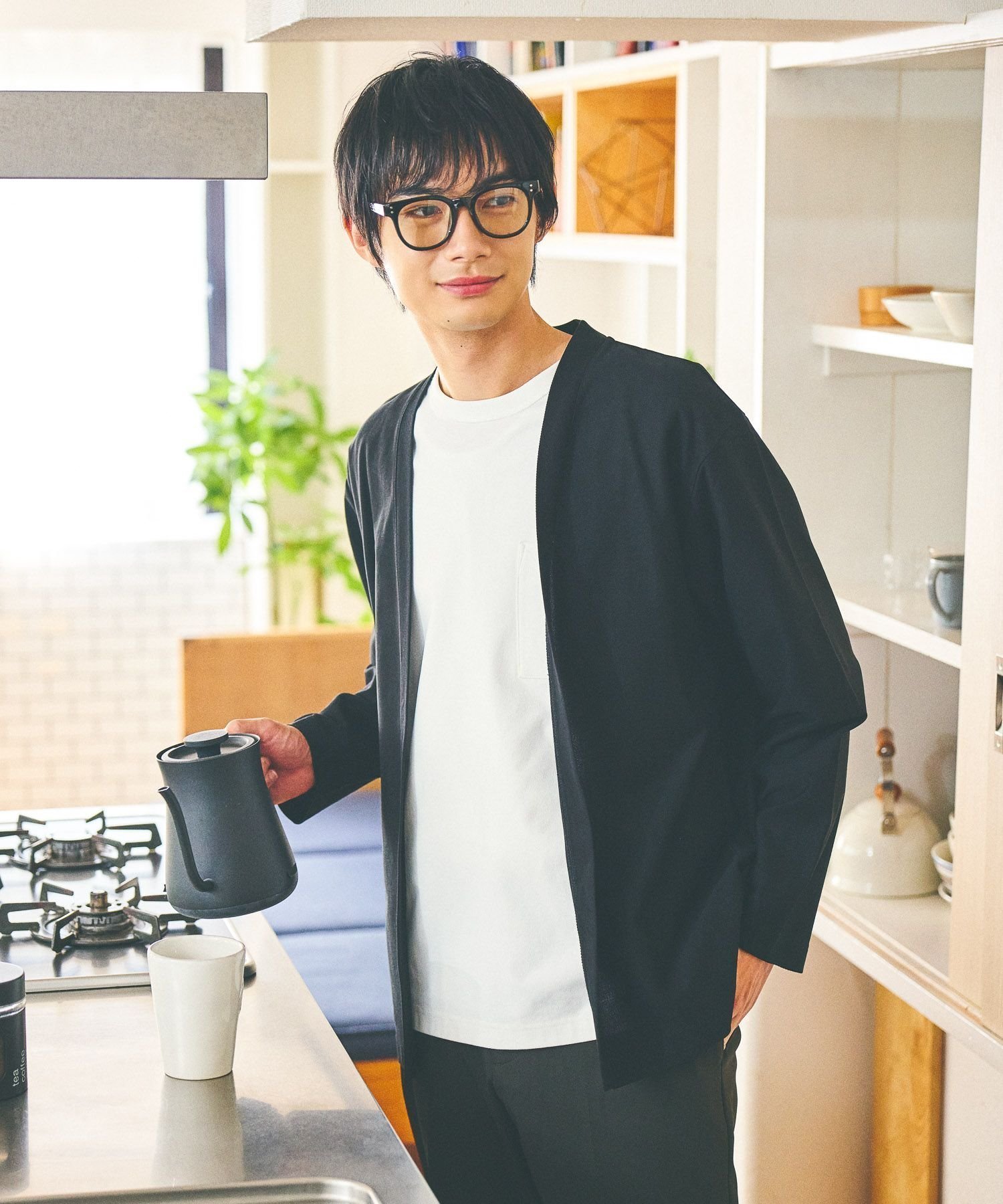 【グローバルワーク/GLOBAL WORK / MEN】のリッチクリーンカーデ/580763 インテリア・キッズ・メンズ・レディースファッション・服の通販 founy(ファニー) 　ファッション　Fashion　メンズファッション　Fashion for Men　おすすめ　Recommended / Our Picks　カーディガン　Cardigan, Knitwear　シルク　Silk, 100% Silk　シルケット　Silket, Silky Cotton　シンプル　Simple, Minimal　ジャケット　Jacket, Outerwear　ツイル　Twist, Twisted Detail　羽織　Haori, Light Jacket　ブラック09|ID: prp329100004963133 ipo3291000000037232355