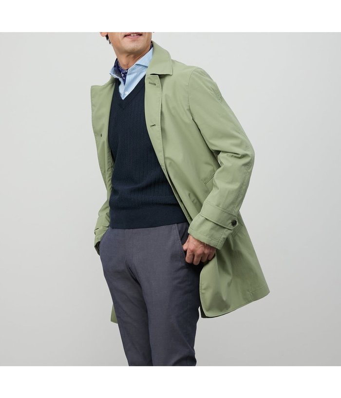 【ニューヨーカー/NEWYORKER / MEN】の【撥水・ストレッチ】スパンライクタイプライター ステンカラーコート インテリア・キッズ・メンズ・レディースファッション・服の通販 founy(ファニー) https://founy.com/ ファッション Fashion メンズファッション Fashion for Men 春 Spring ショート Short, Short Length シンプル Simple, Minimal ジャケット Jacket, Outerwear ストレッチ Stretch, Stretchy Fabric 無地 Plain, Solid Color S/S・春夏 SS, Spring/Summer, Warm Season 夏 Summer エレガント 上品 Elegant |ID: prp329100004963138 ipo3291000000037232381